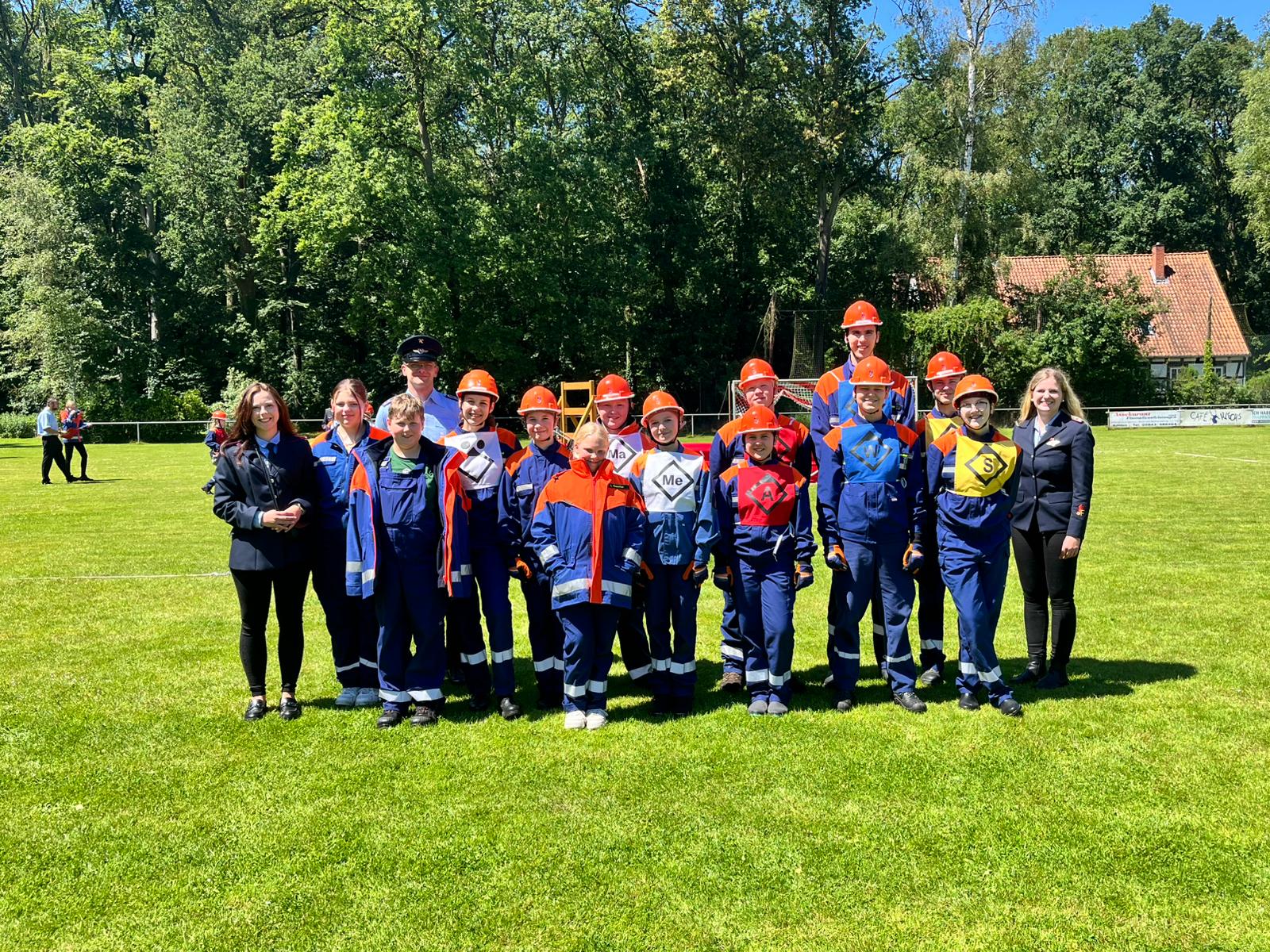 Die Jugendfeuerwehr Bösel-Woltersdorf beim Wettkampf im vergangenen Jahr.