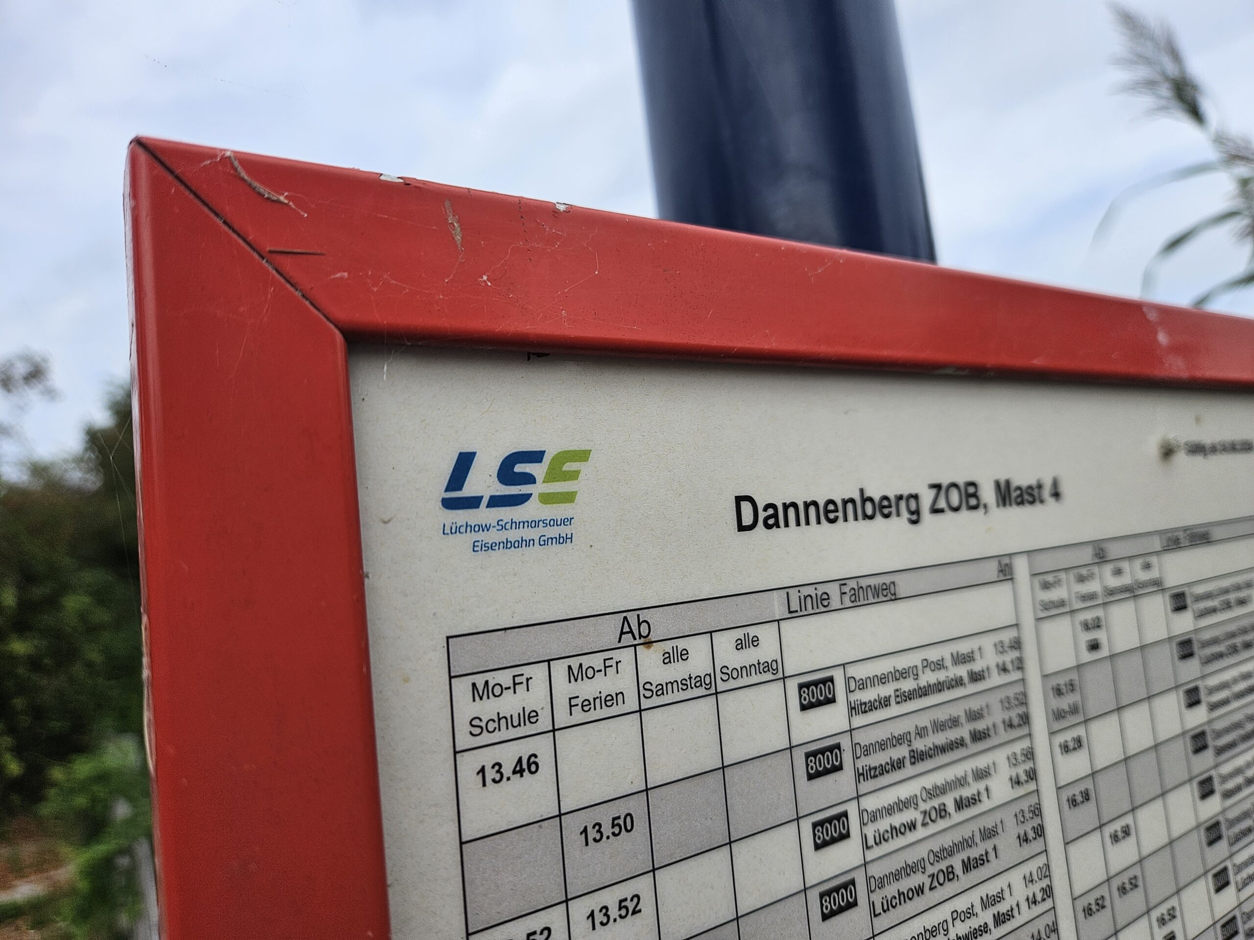 ÖPNV. Fahrplan, Bus